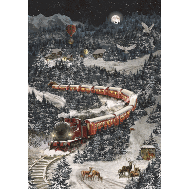 Adventskalender jule-ekspress i vinterland