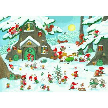 Adventskalender In the Gnome Winter Forest - Sticker Advent