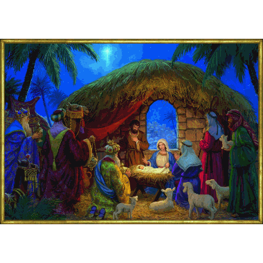 Adventskalender At the Nativity Scene