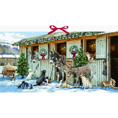 Adventskalender Christmas with the Animals in the Stable