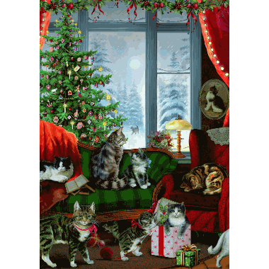 Adventskalender Cats at the Window A4 Advent calendar