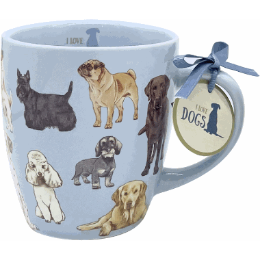 Porcelain cup dogs I love cats & dogs