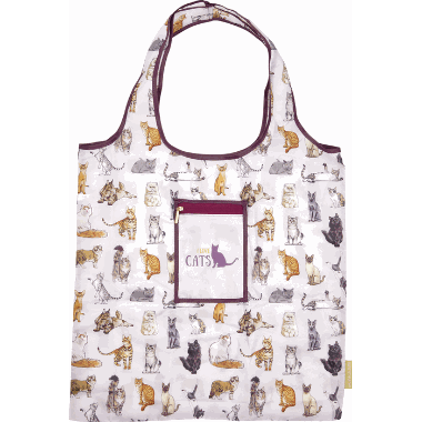 Foldable bag cats I love cats & dogs