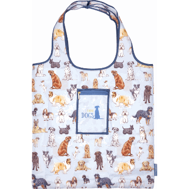 Foldable bag dogs I love cats & dogs