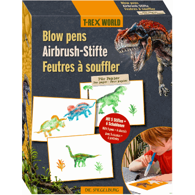 Blsepenner og sjablonger T-Rex world