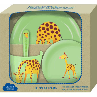 Spisesett 4 deler - Giraffe