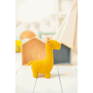 Crochetts baby kosedyr gul giraff